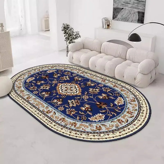 Boho-Persian Oval Rug– Ultraleicht, Waschbar & 3D-Präzision