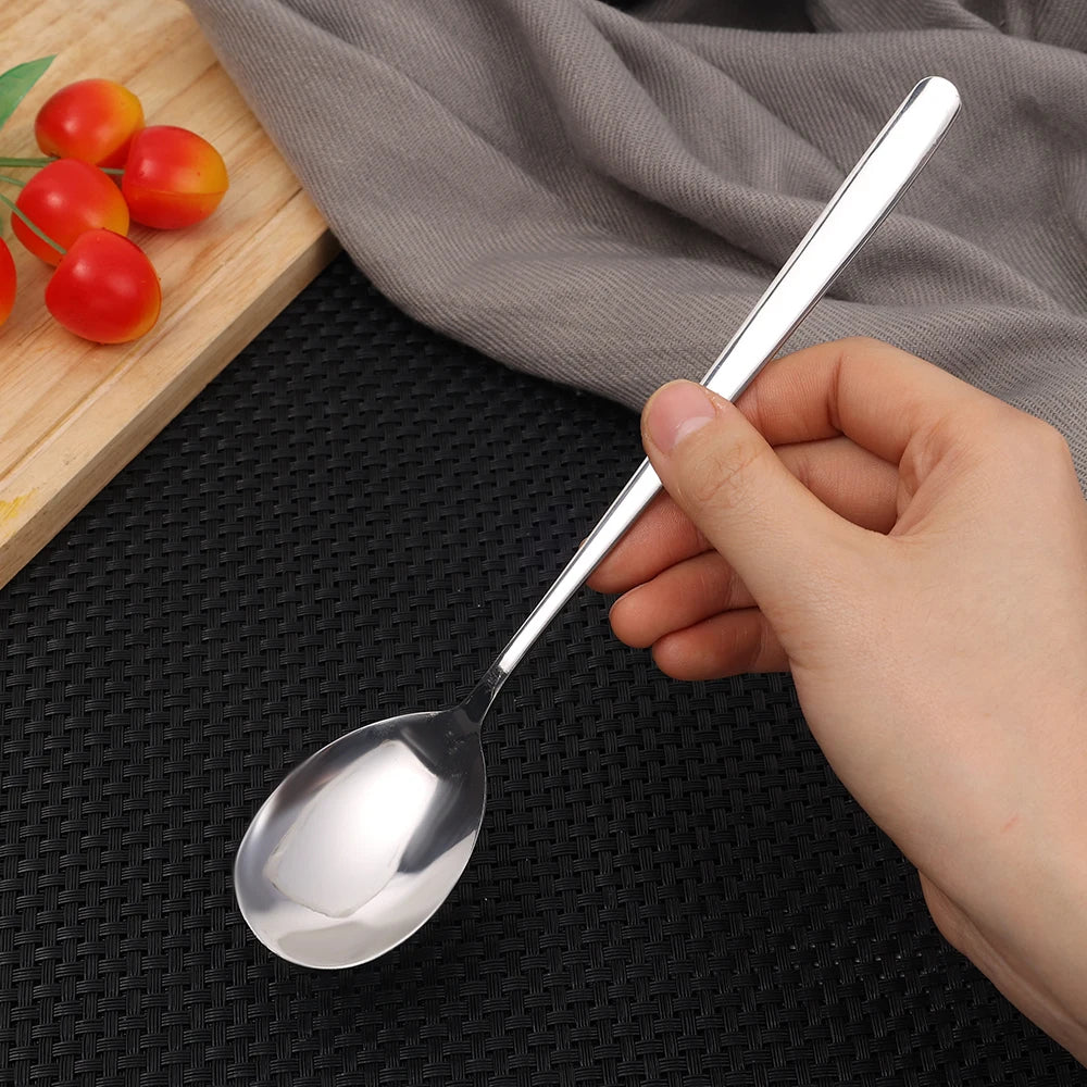 Elegante Löffel aus Edelstahl mit Langem Griff (3er/1er Set)