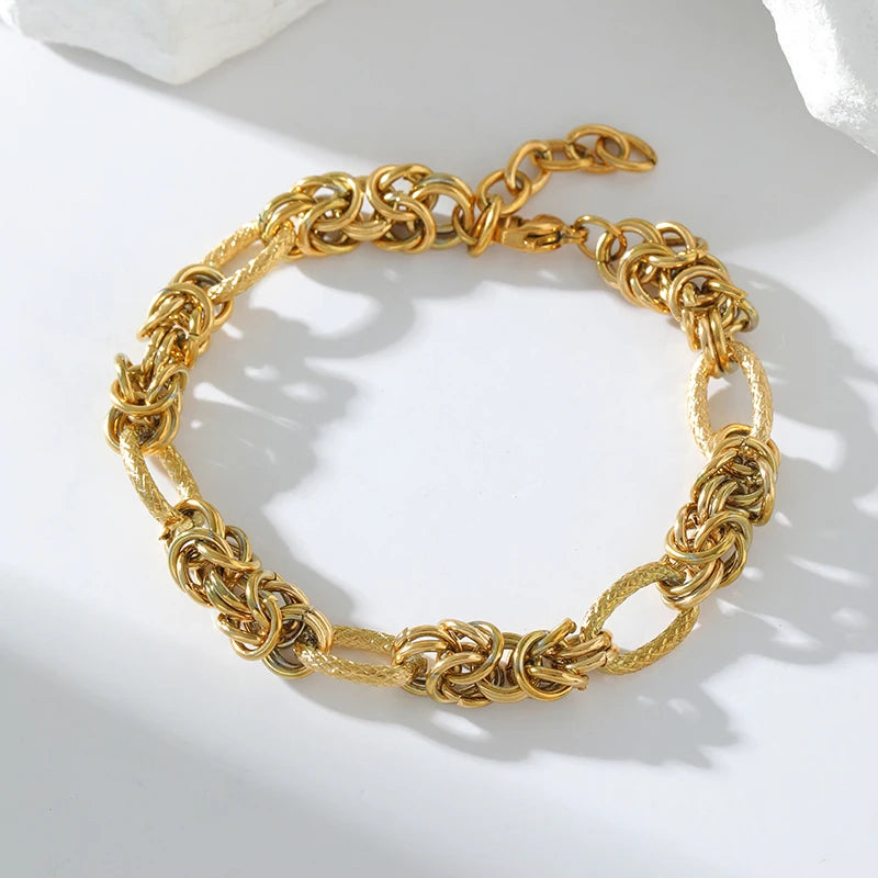 Exklusives EILIECK Armband: 316L Edelstahl mit 18K Goldplattierung