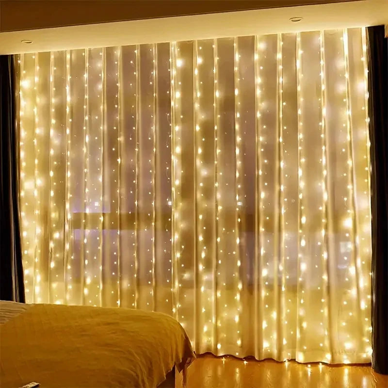 USB-betriebene LED-Lichterkette (Vorhang-Design)