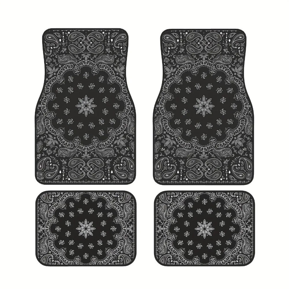 Premium Boho Auto-Fußmatten „Nomad Style“ – 4er-Set für Stil & Sicherheit