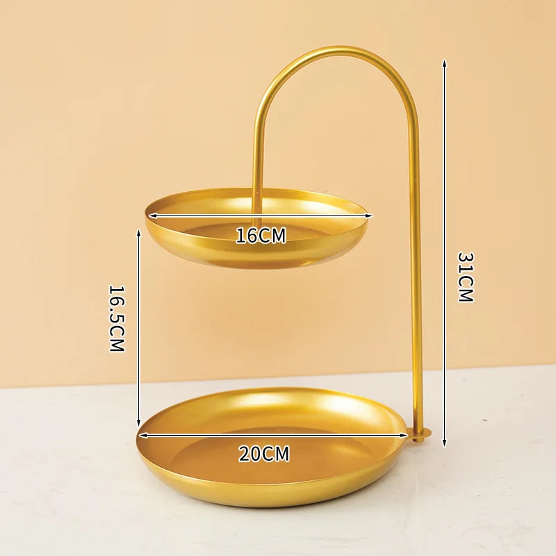 Nordisches Zweistöckiges Edelstahl-Serviertablett