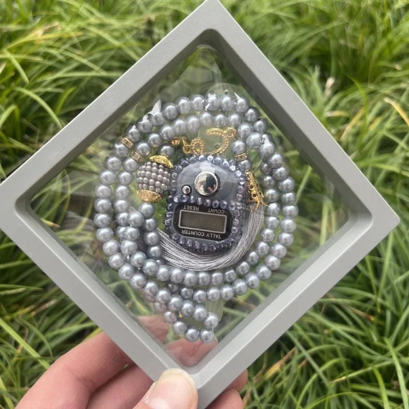 Luxuriöses Islamisches Geschenk-Set: Edelstein-Tasbih & Digitaler Zähler