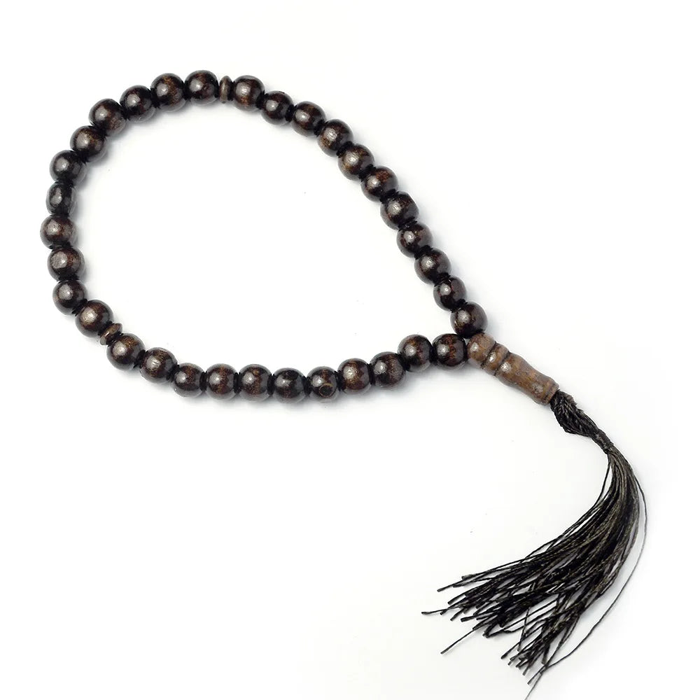 Muslimisches Gebetsarmband aus Holzperlen (Tasbih)