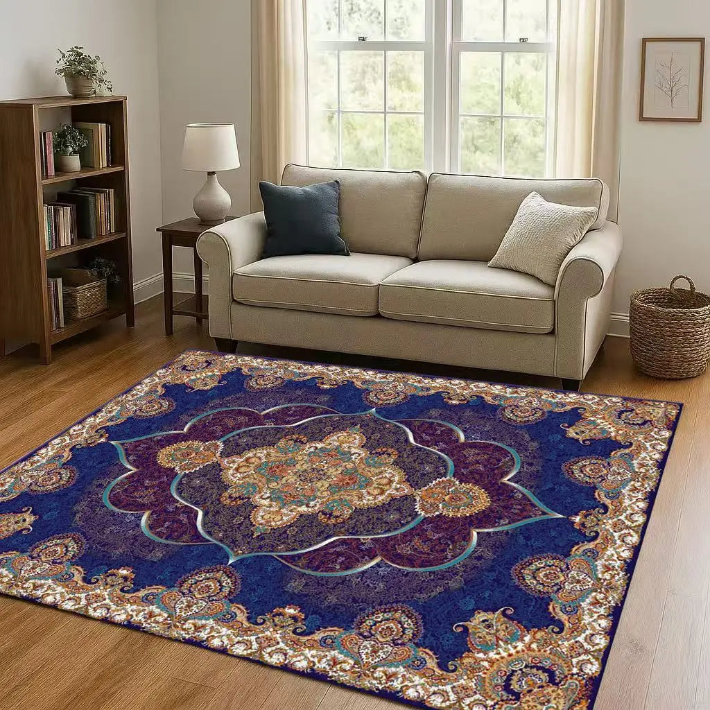 „Royal Geometric“ – Kristall-Samt Perserteppich