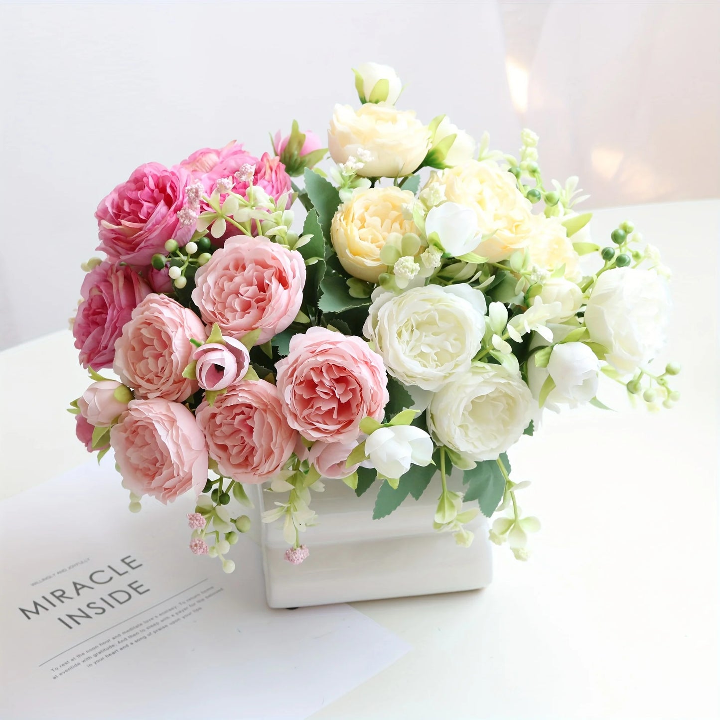 Persisches Rosen-Bouquet „Eternal Blossom“ – Realistische Kunstblumen für Festlichkeiten