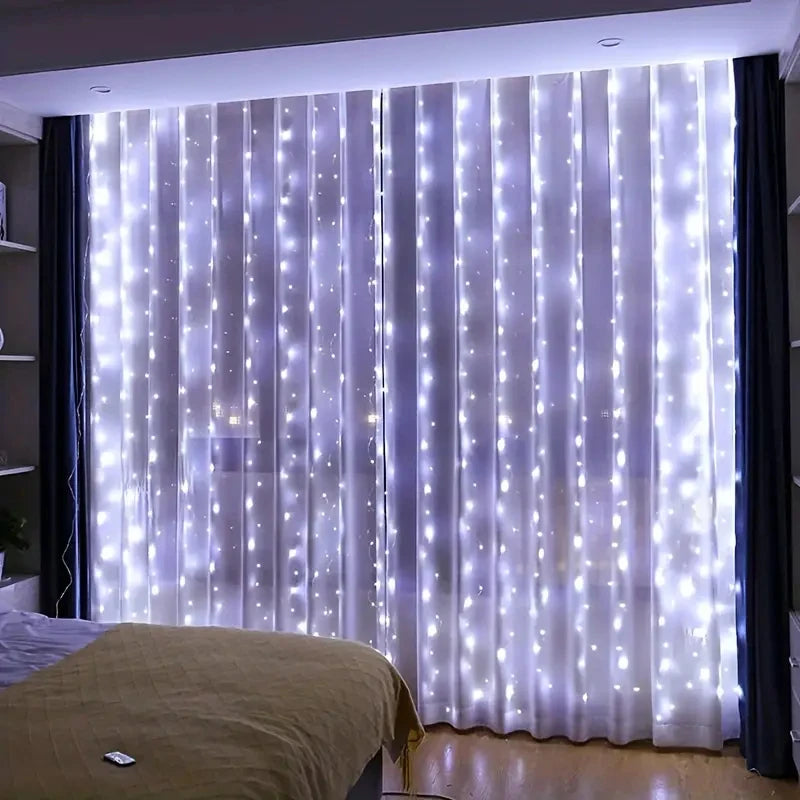 USB-betriebene LED-Lichterkette (Vorhang-Design)