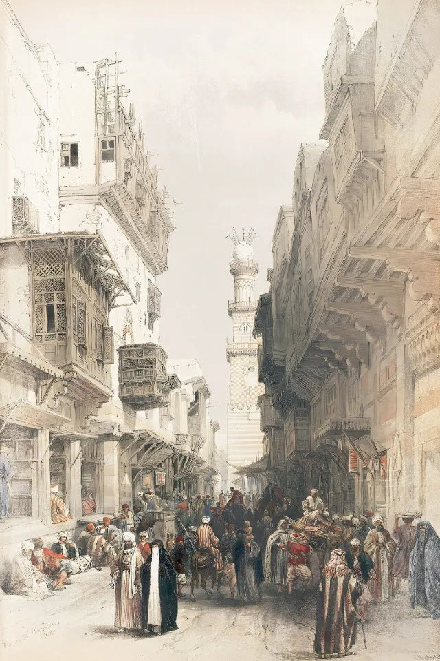 Moderne Aquarell-Landschaft – Minimalistische Leinwandkunst