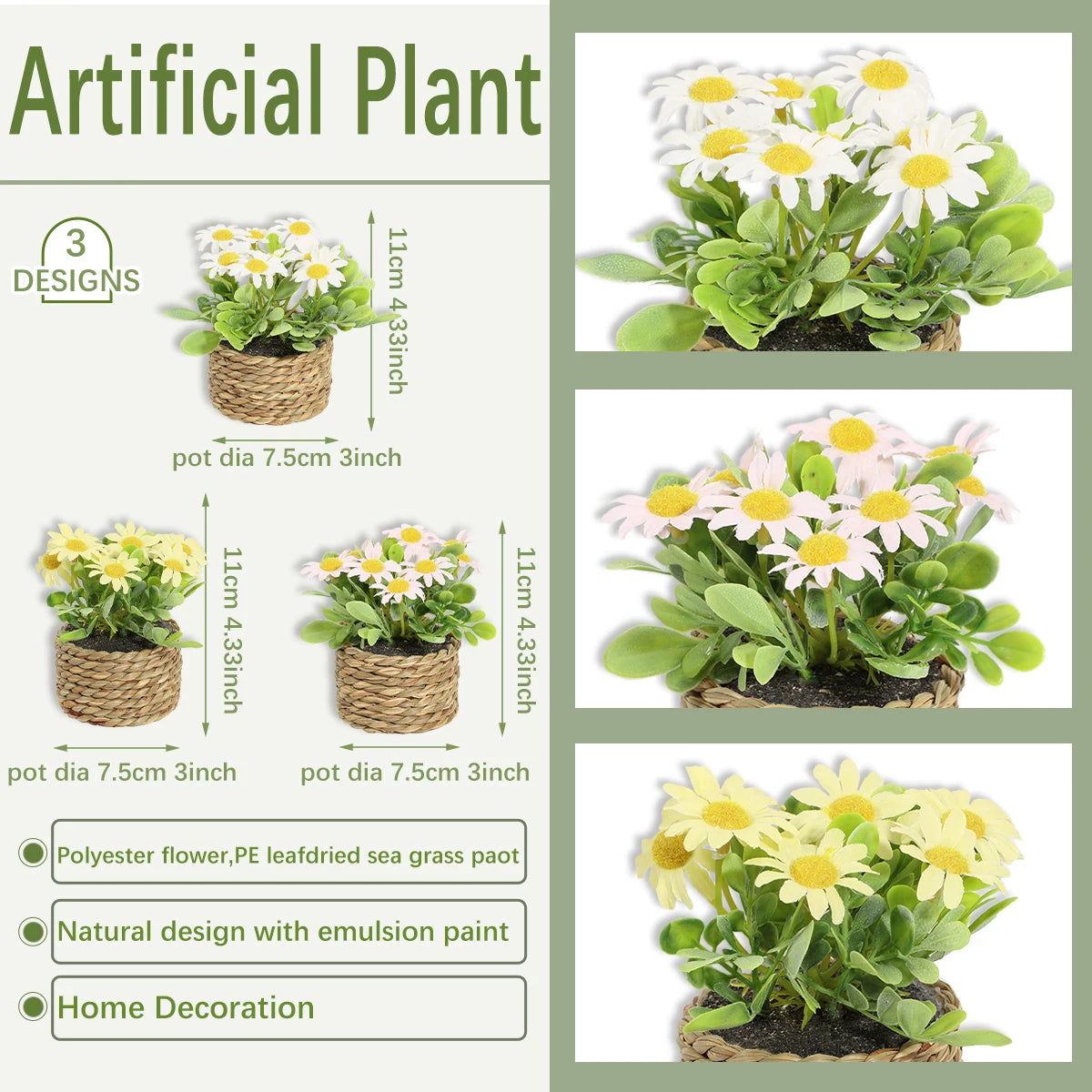 Künstliches Gras im Topf Dekoration