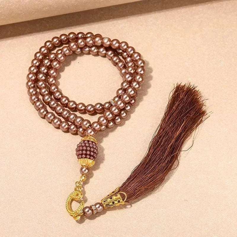 Ethnische Tesbih aus Steinperlen