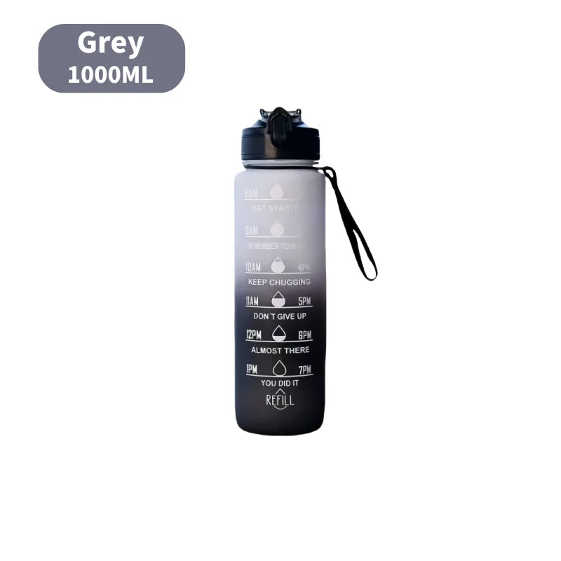 1-Liter Trinkflasche mit Strohhalm für Outdoor-Aktivitäten