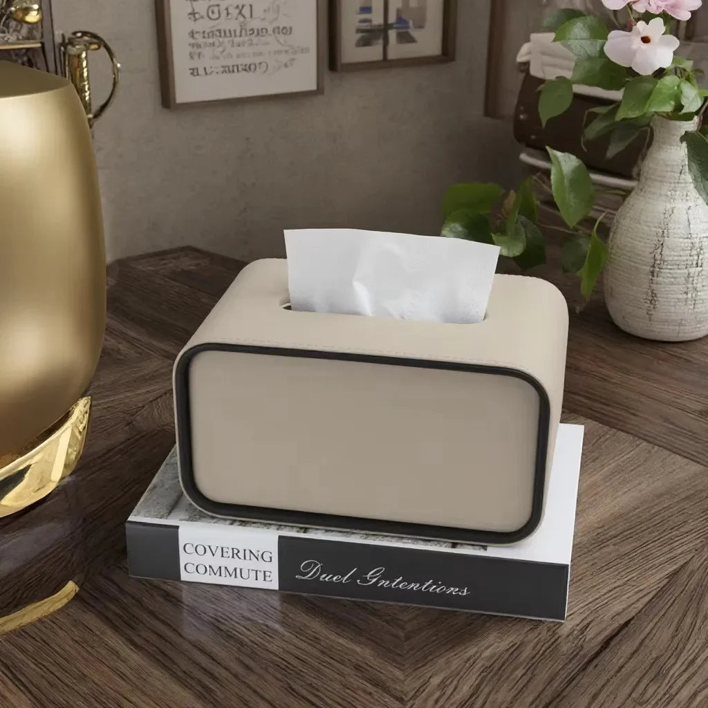 Elegante Tissue Box aus Leder