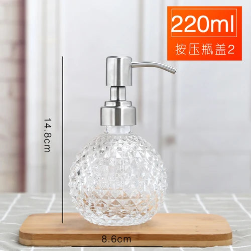 Elegante Seifenspender-Flasche aus Glas