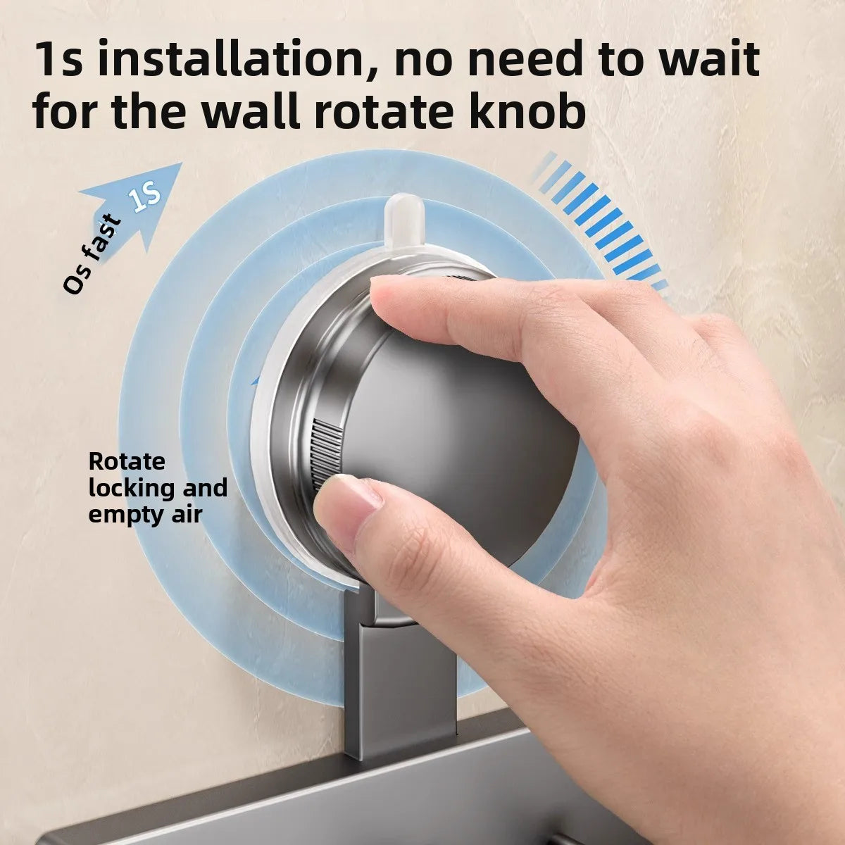 Schwerlast-Wandregal mit Saugnapf-Befestigung (Bohrfrei)