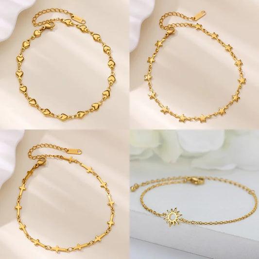 Herz-Armband „Eternal Love“ – Goldfarben & Wasserfest aus Edelstahl