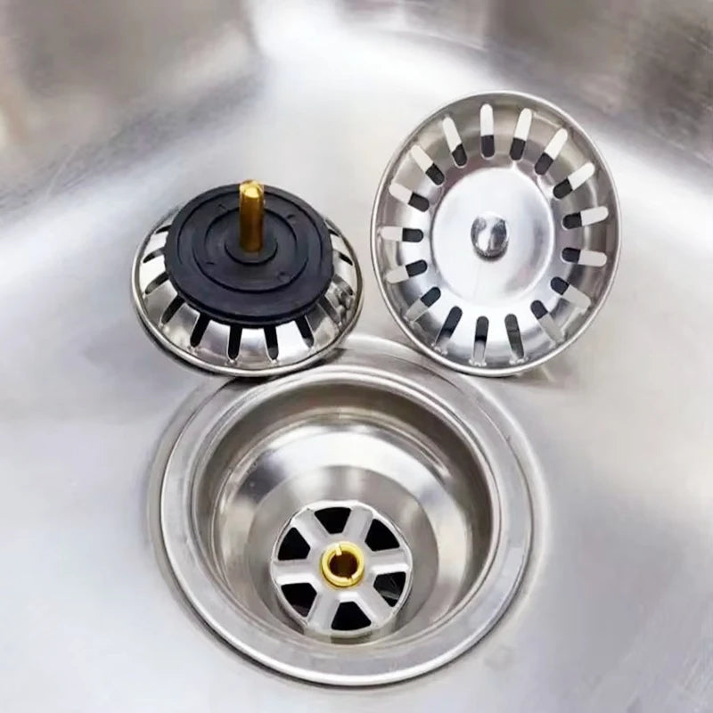 Universal Edelstahl Sieb und Stöpsel für Spülen