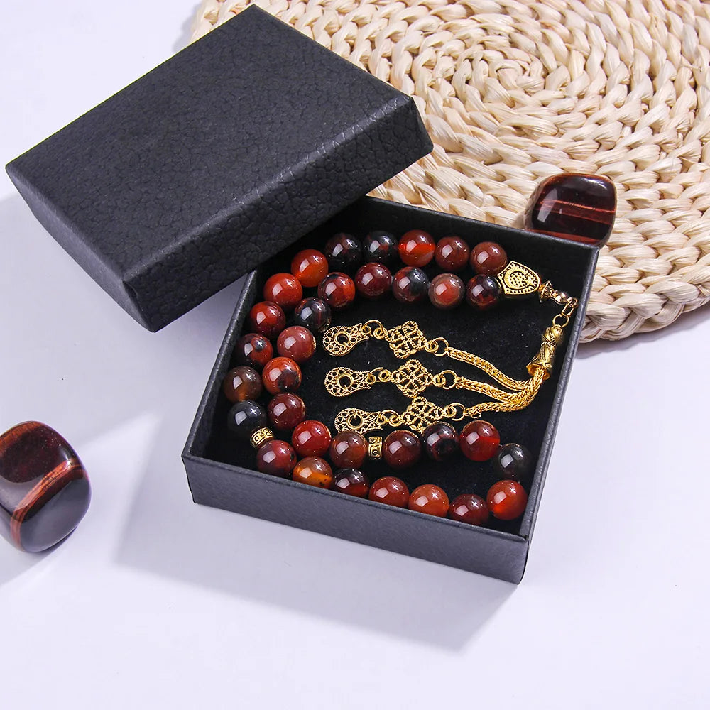 Exklusive Islamische Gebetskette (Misbah) aus Naturstein