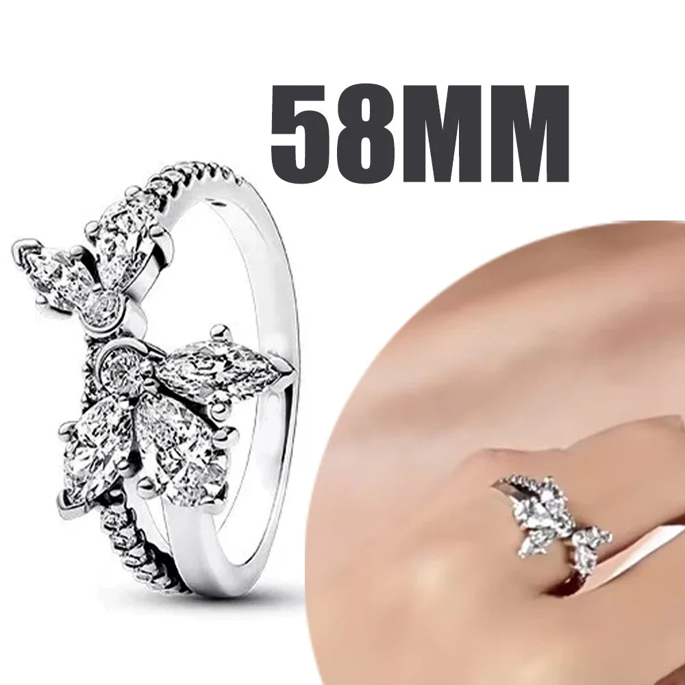 Sterling Silber 925 – Sparkling Blue Flower Schmuckset für Damen