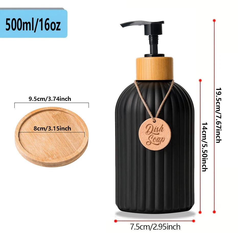 Poliertes Kunststoff Seifenspender-Set mit Ablage