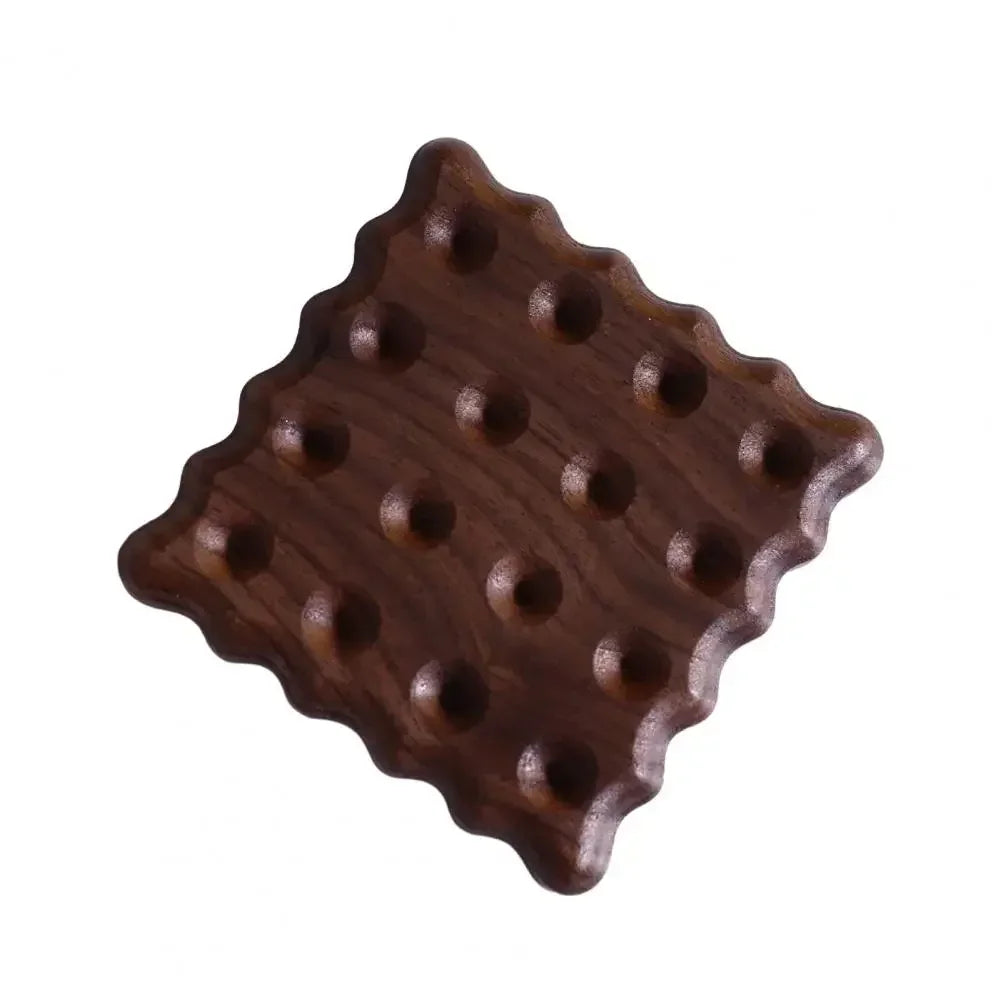 Klassischer Untersetzer aus Echtholz (Walnuss & Buche)