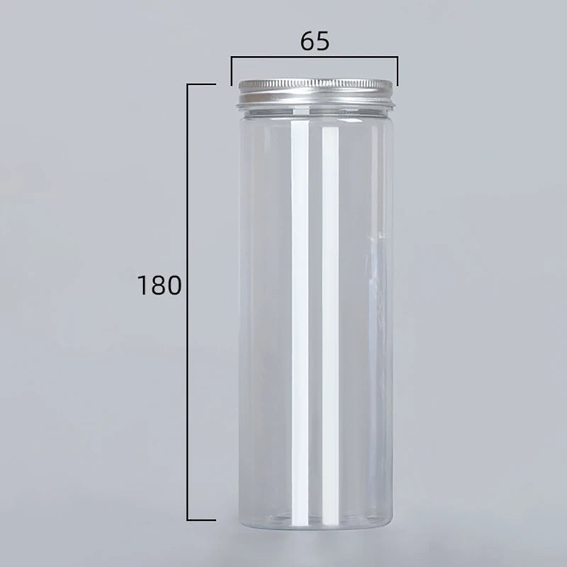 Luftdichte PET-Vorratsgläser mit Aluminium-Deckel