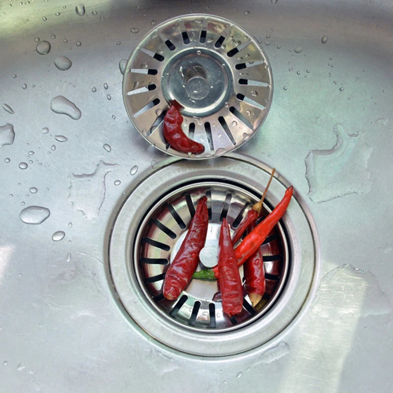 Universal Edelstahl Sieb und Stöpsel für Spülen