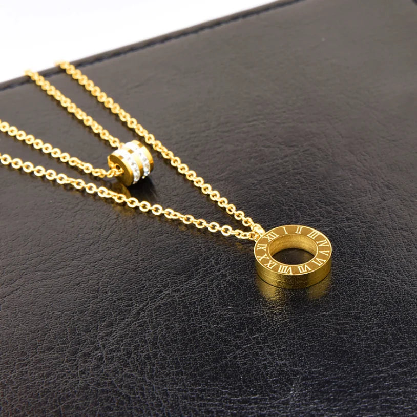 Modern Solitär-Anhänger „Geometric Shine“ – Edelstahl & Zirkon