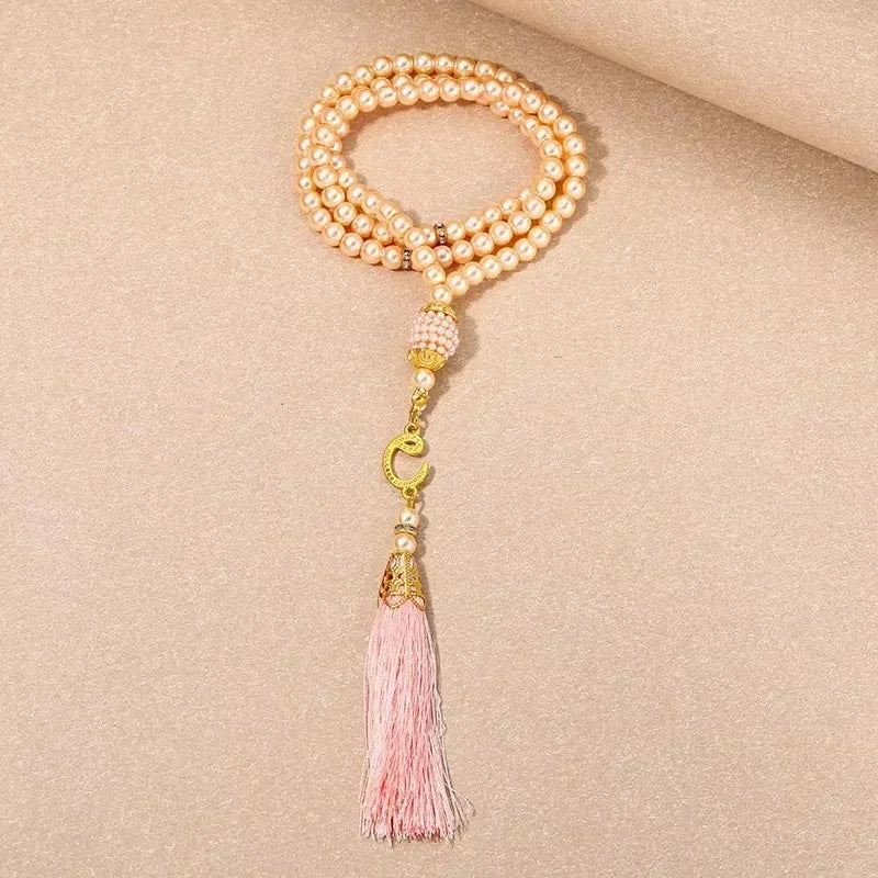 Ethnische Tesbih aus Steinperlen