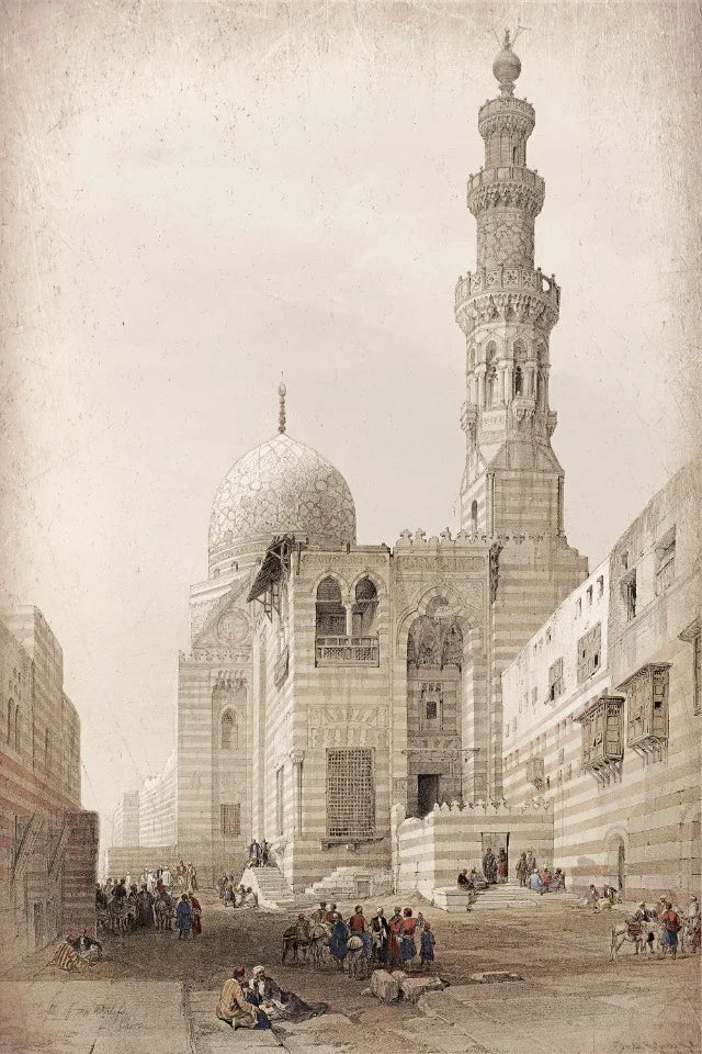 Moderne Aquarell-Landschaft – Minimalistische Leinwandkunst