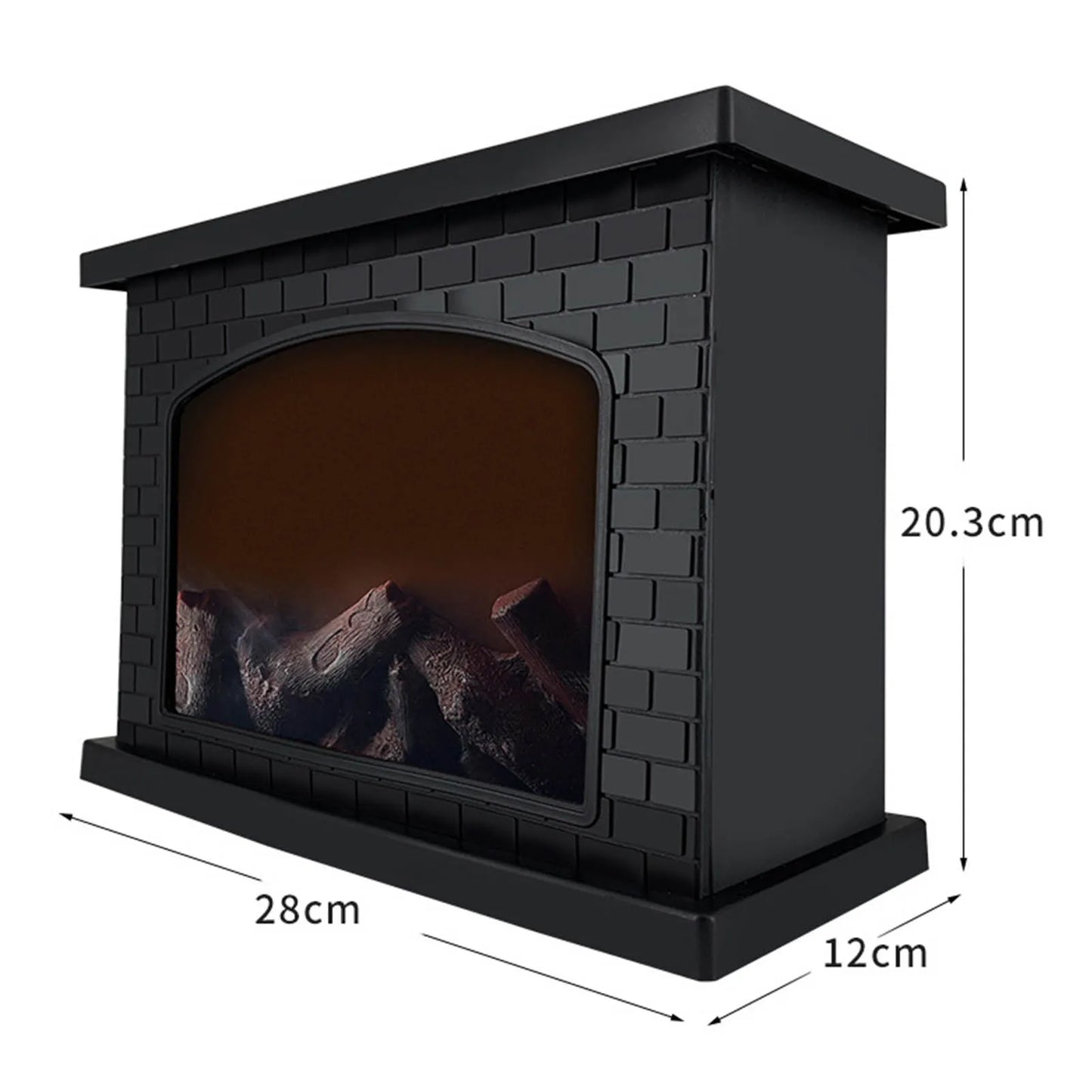 Vintage LED-Kaminleuchte mit Flammen-Simulation