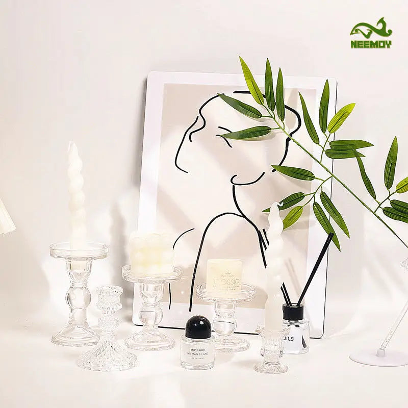 Europäischer Retro-Glas-Kerzenhalter (Klassischer Stil)