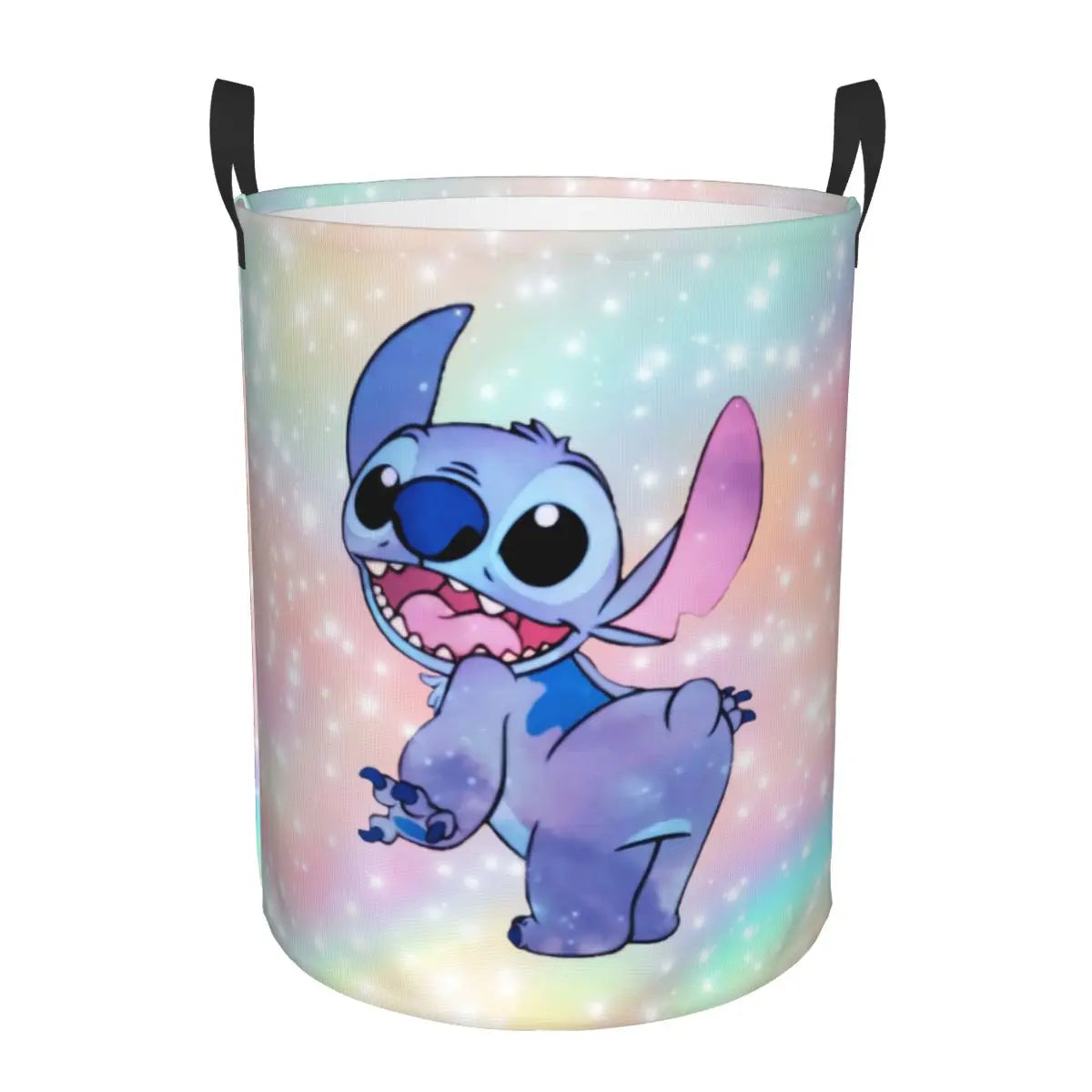 Personalisierbarer Faltbarer Wäschekorb "I Love Stitch"