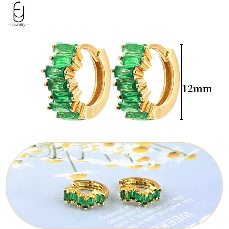 Trendige Herz-Creolen aus 925 Sterling Silber mit Zirkon