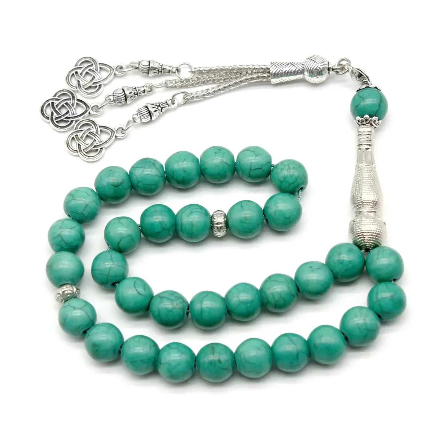 Ethnische Tesbih aus Steinperlen