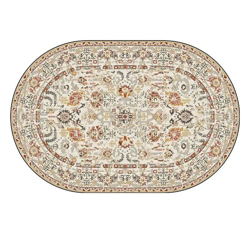 Boho-Persian Oval Rug– Ultraleicht, Waschbar & 3D-Präzision