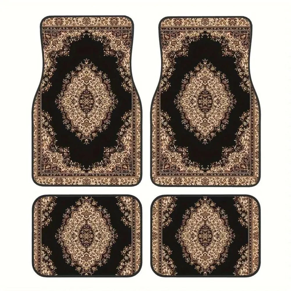Premium Boho Auto-Fußmatten „Nomad Style“ – 4er-Set für Stil & Sicherheit