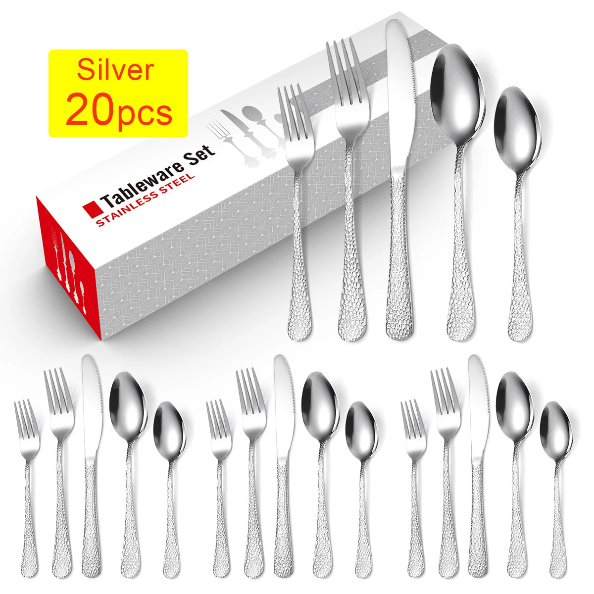 Elegantes Besteckset aus Edelstahl