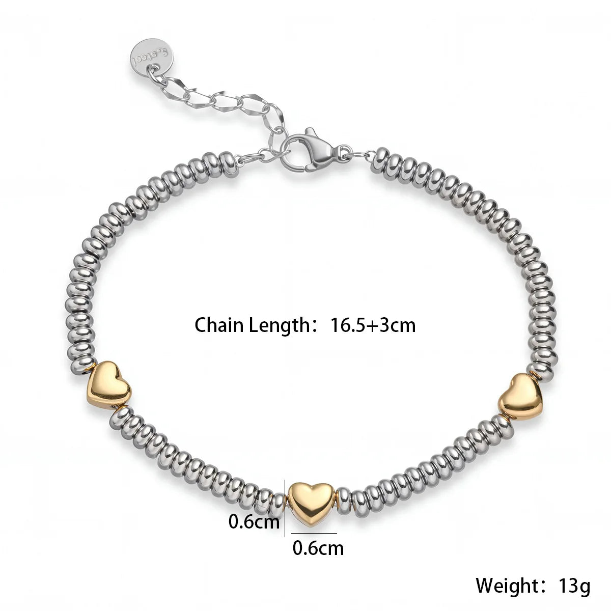 Trendiges Charm-Armband aus nicht verblassendem Edelstahl