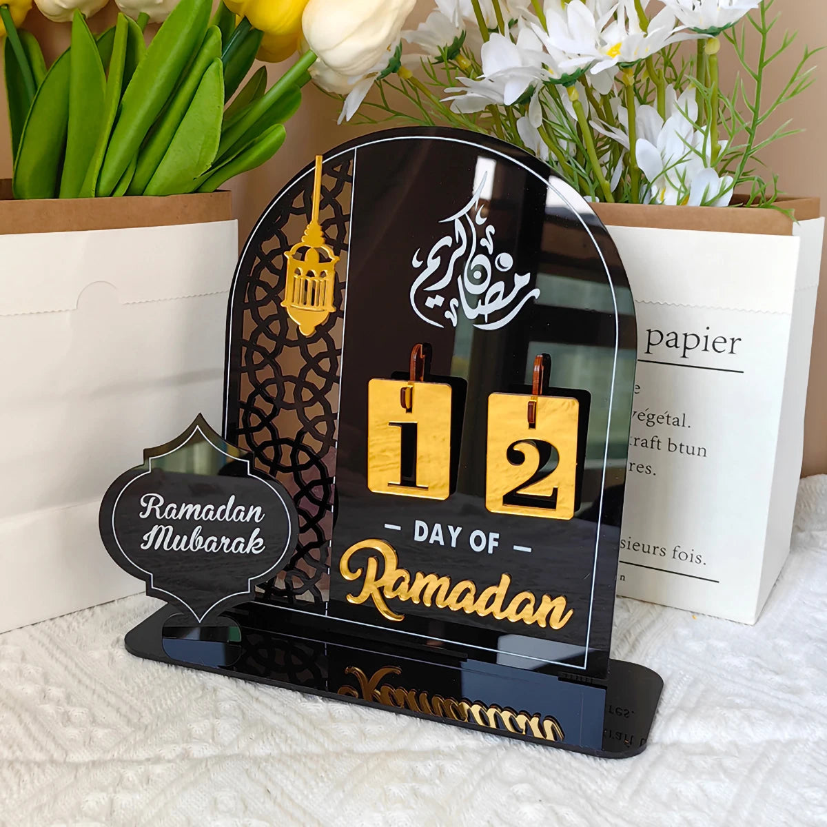 Ramadan Countdown Kalender Ornament aus Acryl