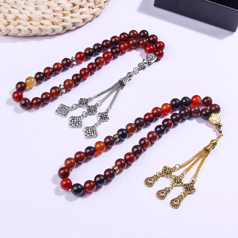 Exklusive Islamische Gebetskette (Misbah) aus Naturstein