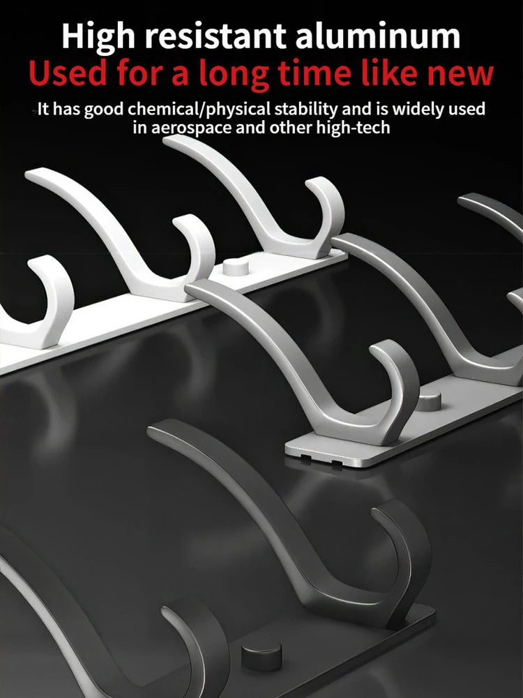 Rustikale Hakenleiste aus Aluminiumlegierung (6 Haken)