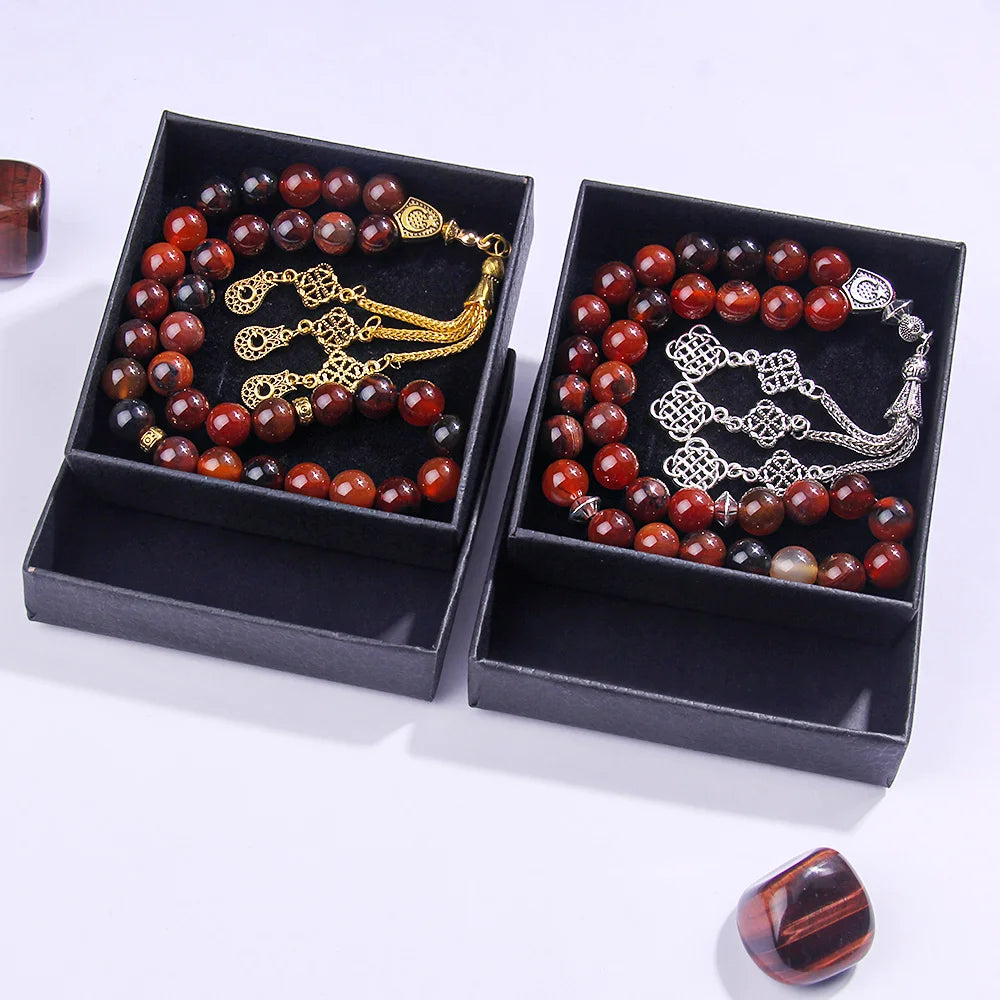 Exklusive Islamische Gebetskette (Misbah) aus Naturstein