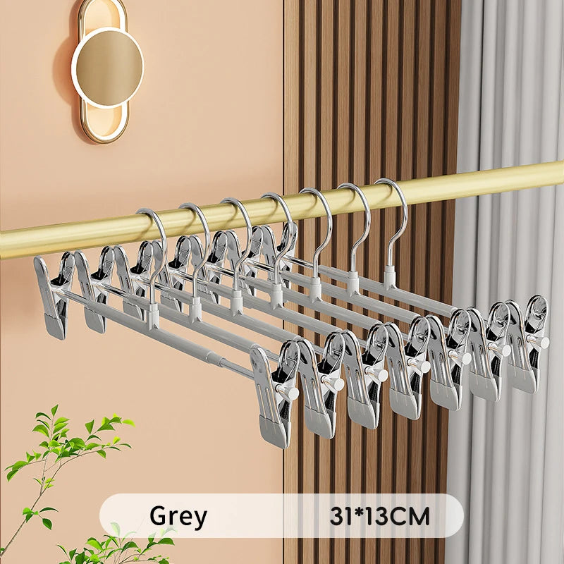 Verstellbare Hosen- und Rock-Kleiderbügel mit Clips