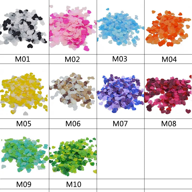 Konfetti in Herzform für Feste