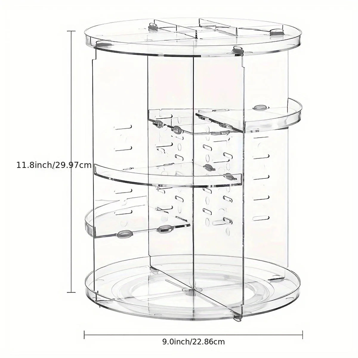 360° Drehbarer Kosmetik-Organizer (Transparent)