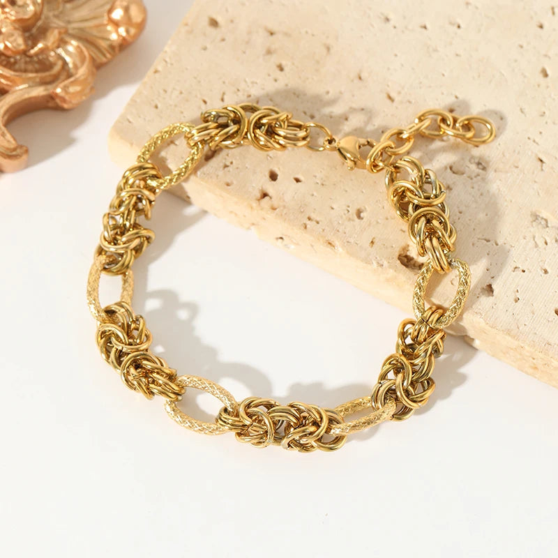 Exklusives EILIECK Armband: 316L Edelstahl mit 18K Goldplattierung