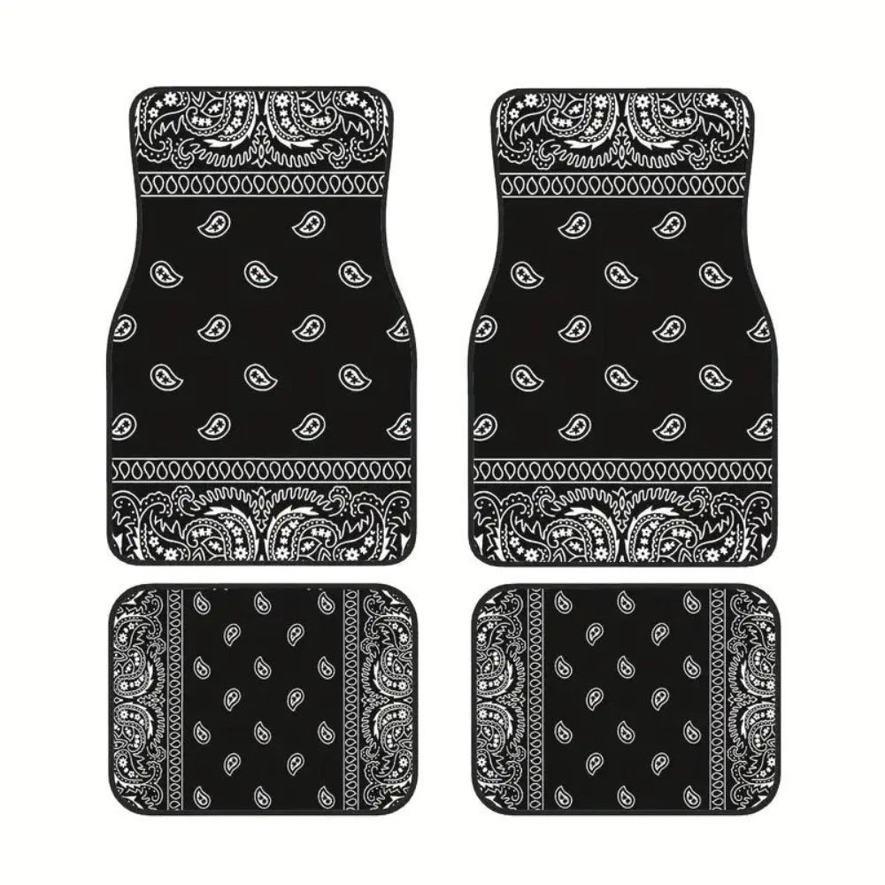 Premium Boho Auto-Fußmatten „Nomad Style“ – 4er-Set für Stil & Sicherheit