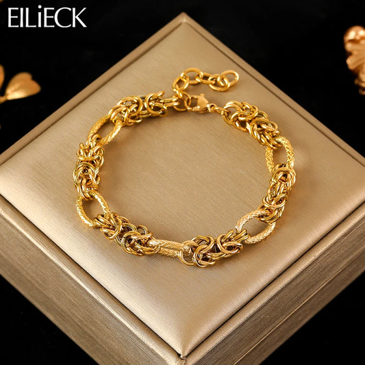 Exklusives EILIECK Armband: 316L Edelstahl mit 18K Goldplattierung