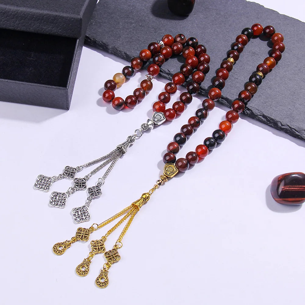 Exklusive Islamische Gebetskette (Misbah) aus Naturstein