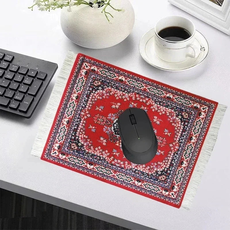 Exklusives Mousepad „Royal Weave“ – Gewebter Orient-Teppich mit Echtheits-Fransen